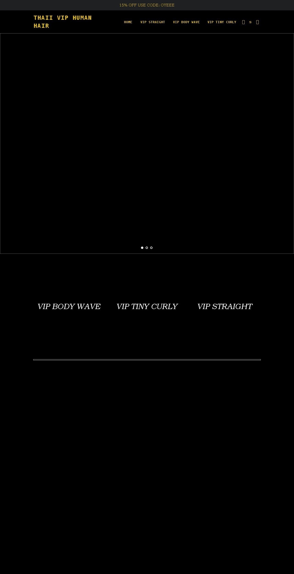 thaiiviphumanhair.com shopify website screenshot