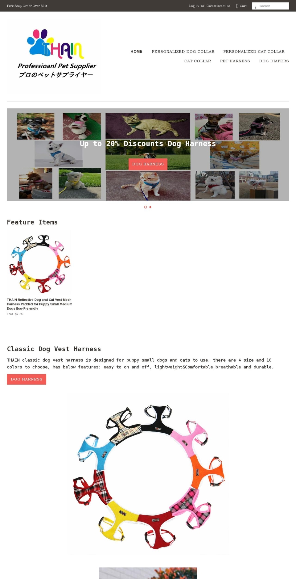thainpet.com shopify website screenshot