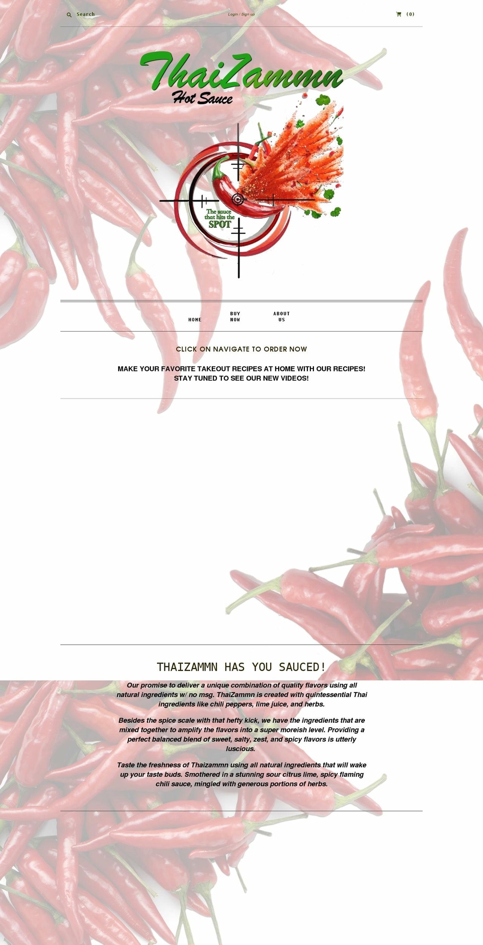 thaizammn.com shopify website screenshot