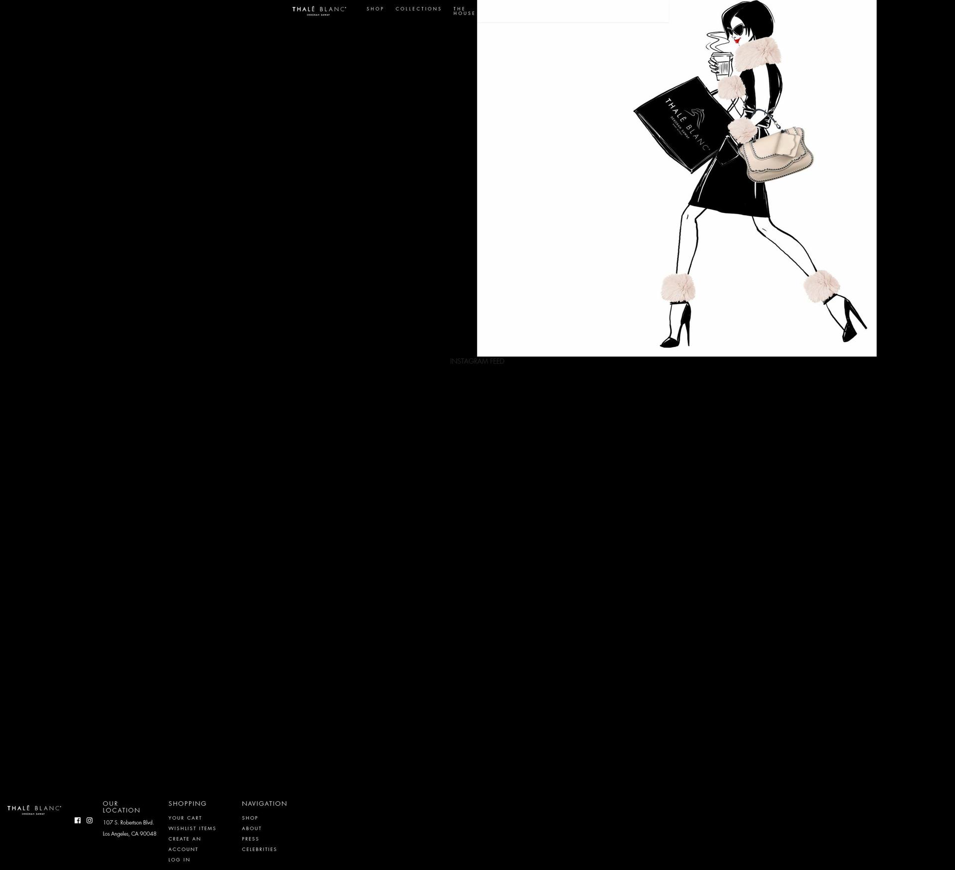 thaleblanc.com — Shopify storefront screenshot