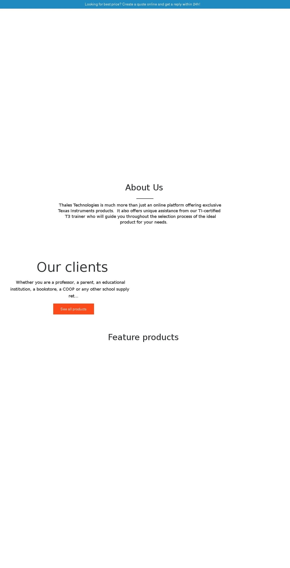 thalesti.com shopify website screenshot