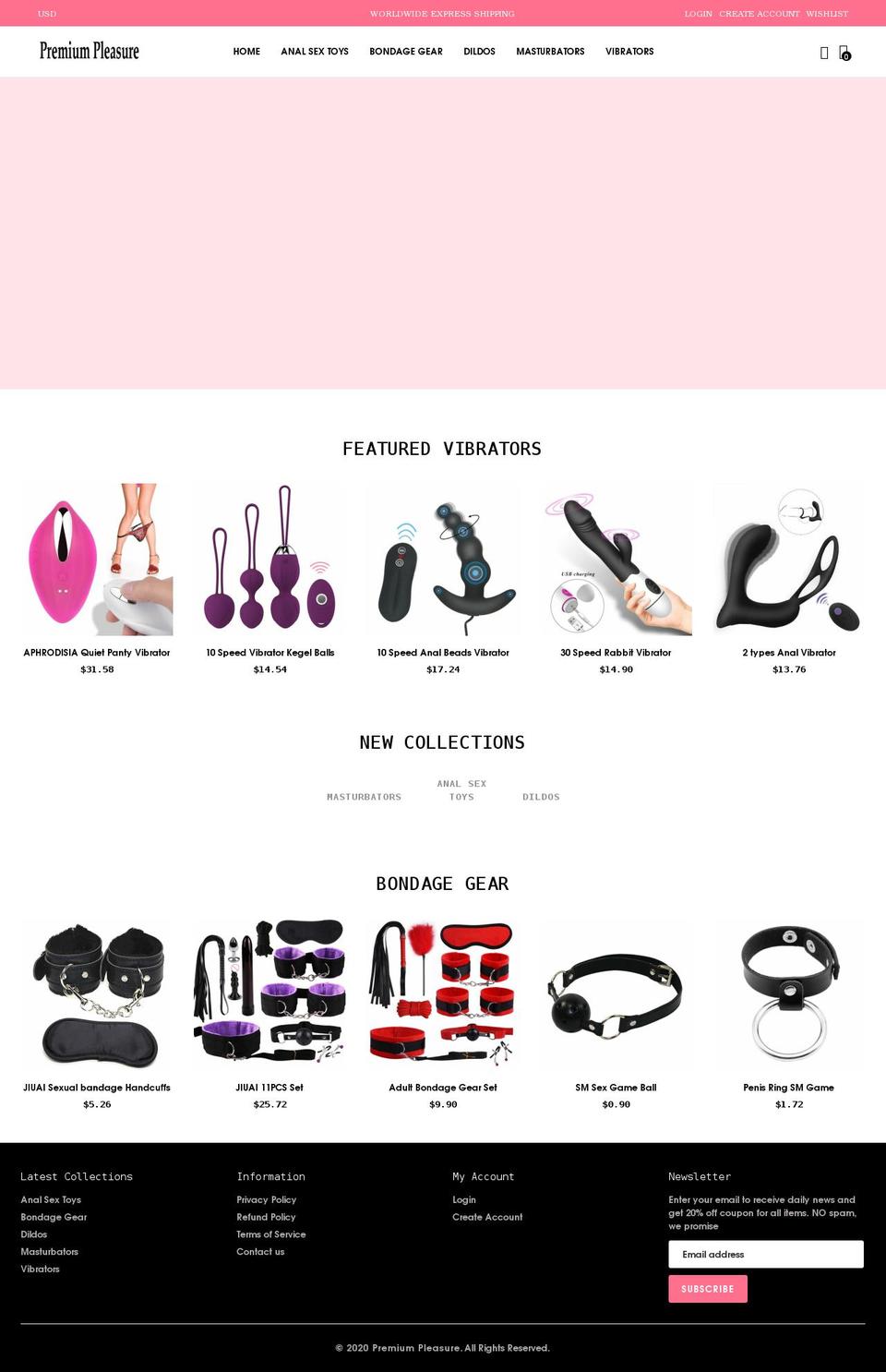 Pleasure Shopify theme site example thaliatate.com