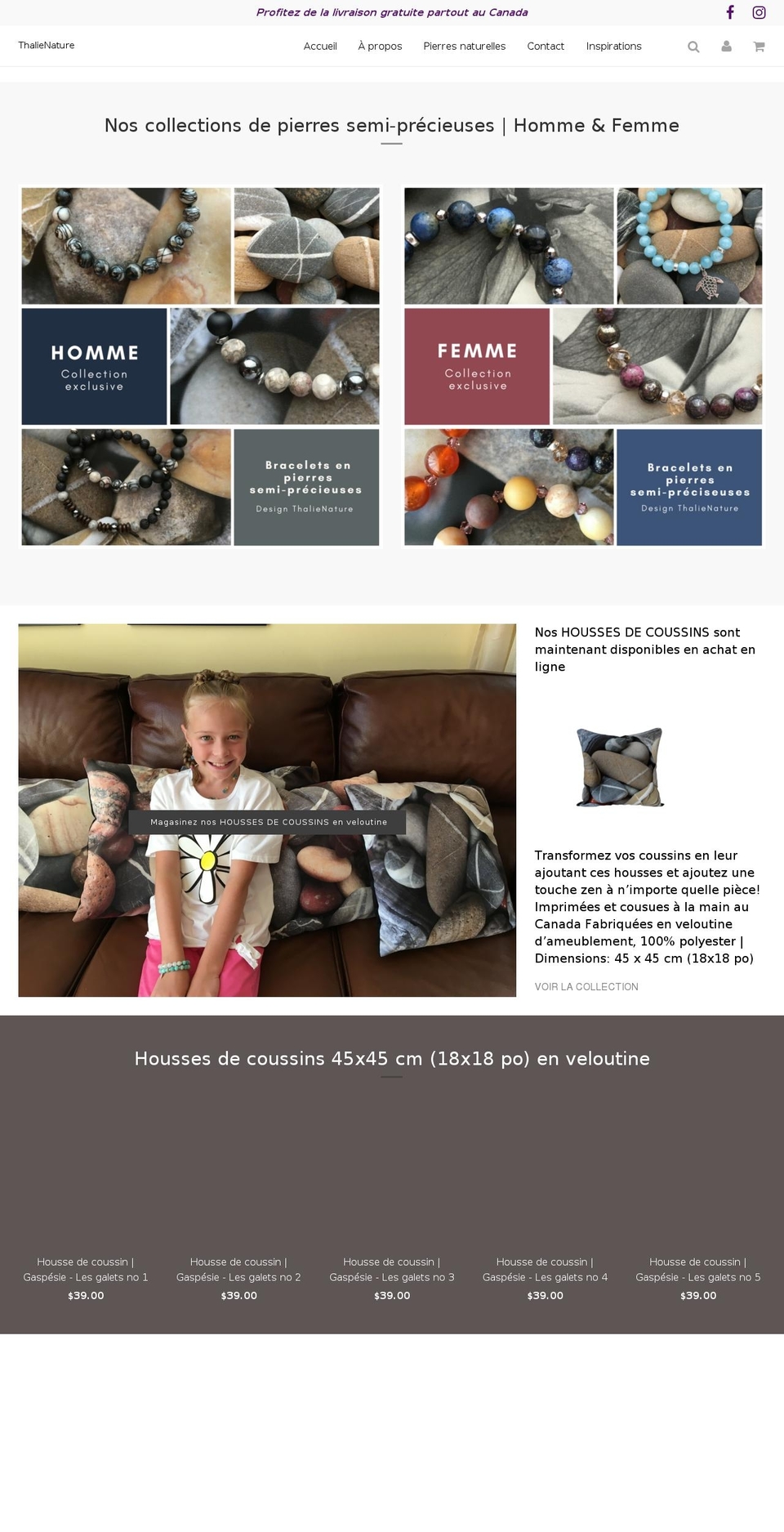 thalienature.com — Shopify storefront screenshot