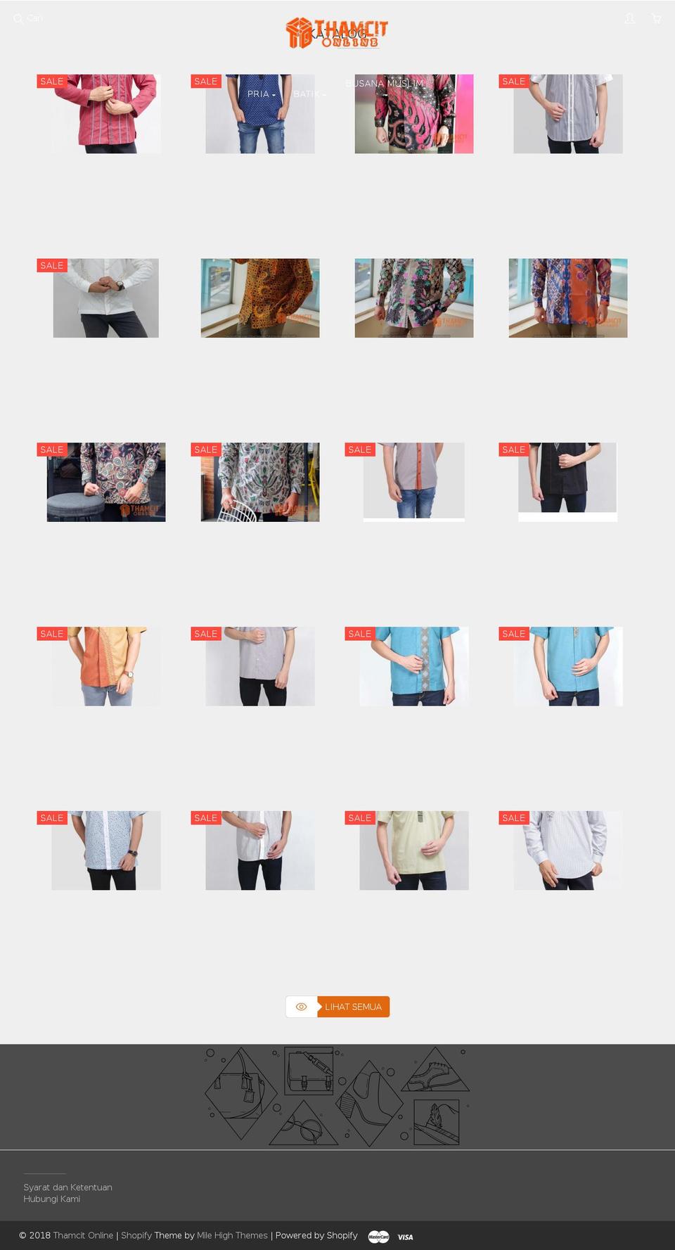 thamcitonline.com — Shopify storefront screenshot