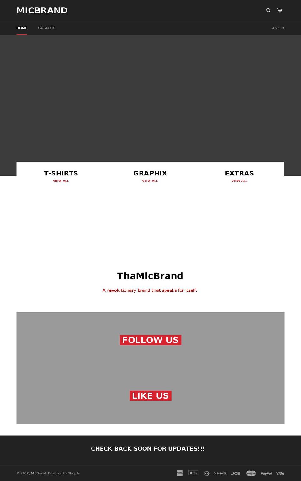 thamicbrand.com — Shopify storefront screenshot
