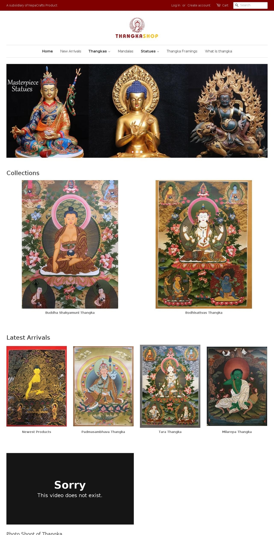 thangkashop.com shopify website screenshot