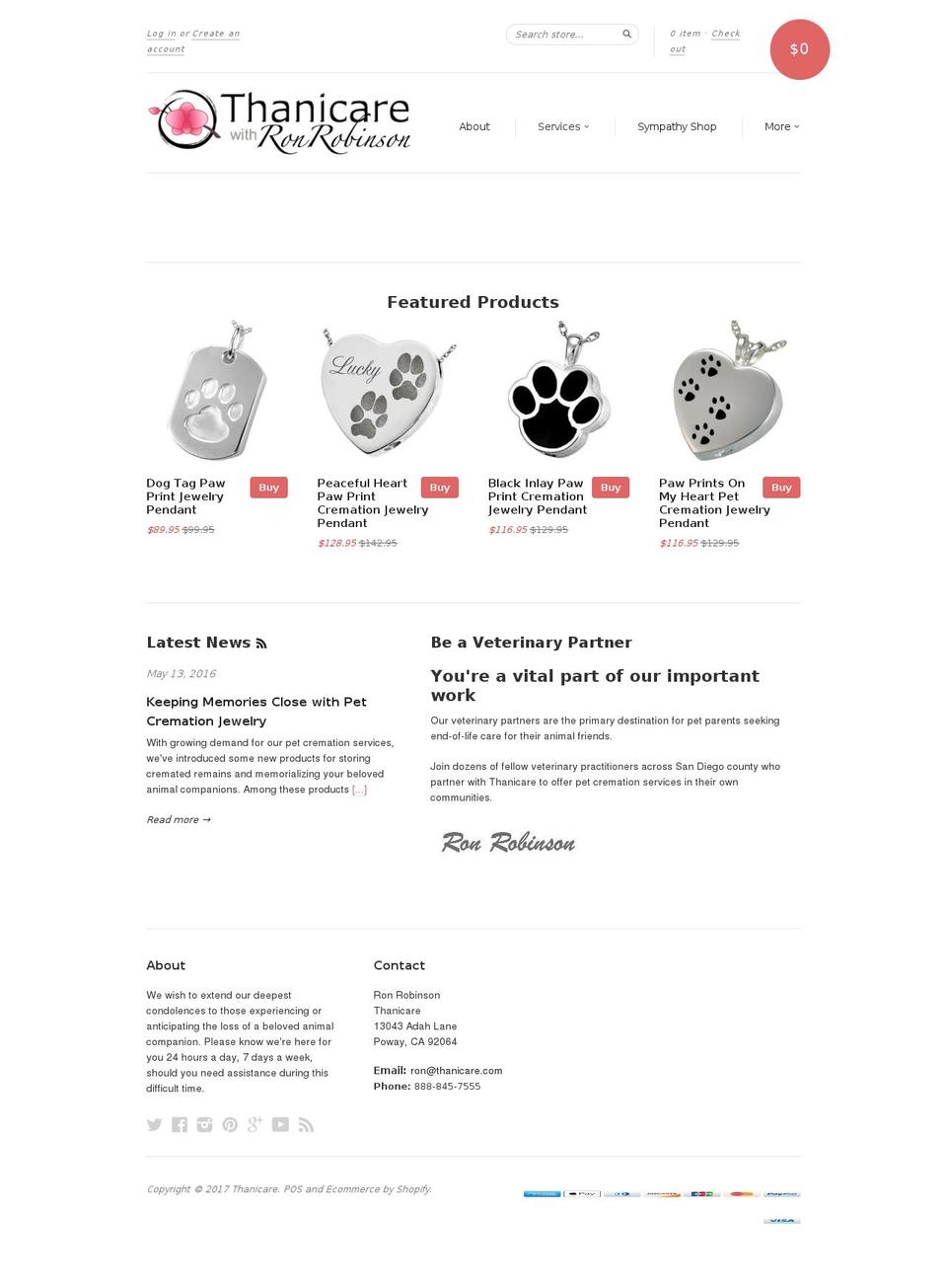 thanicare.com shopify website screenshot