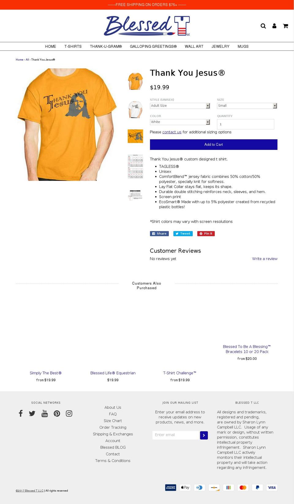 thank-you-jesus.com — Shopify storefront screenshot