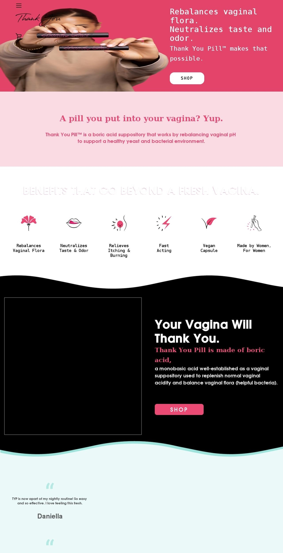thank-you-pill.myshopify.com shopify website screenshot
