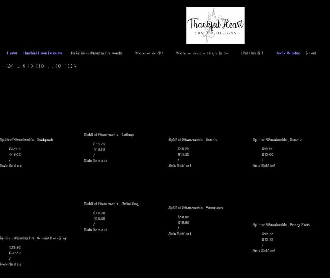 thankfulheartcustomdesigns.com shopify website screenshot