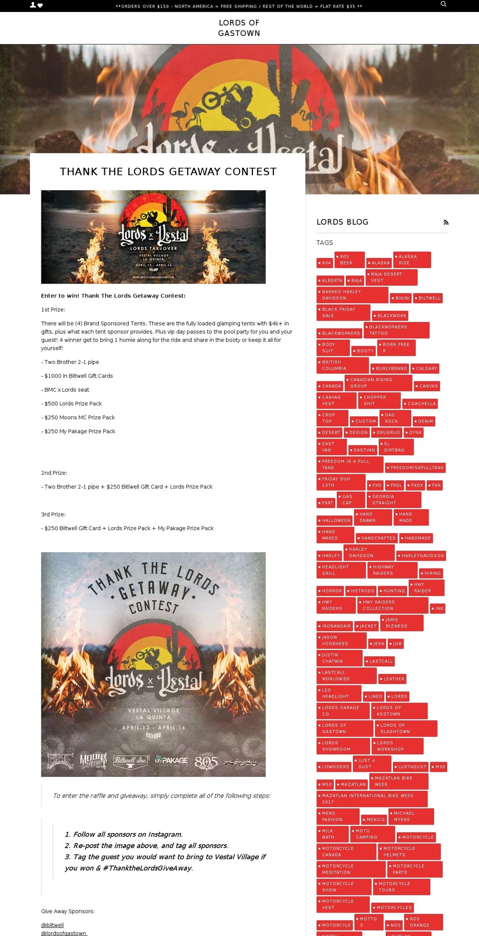 thankthelords.com shopify website screenshot