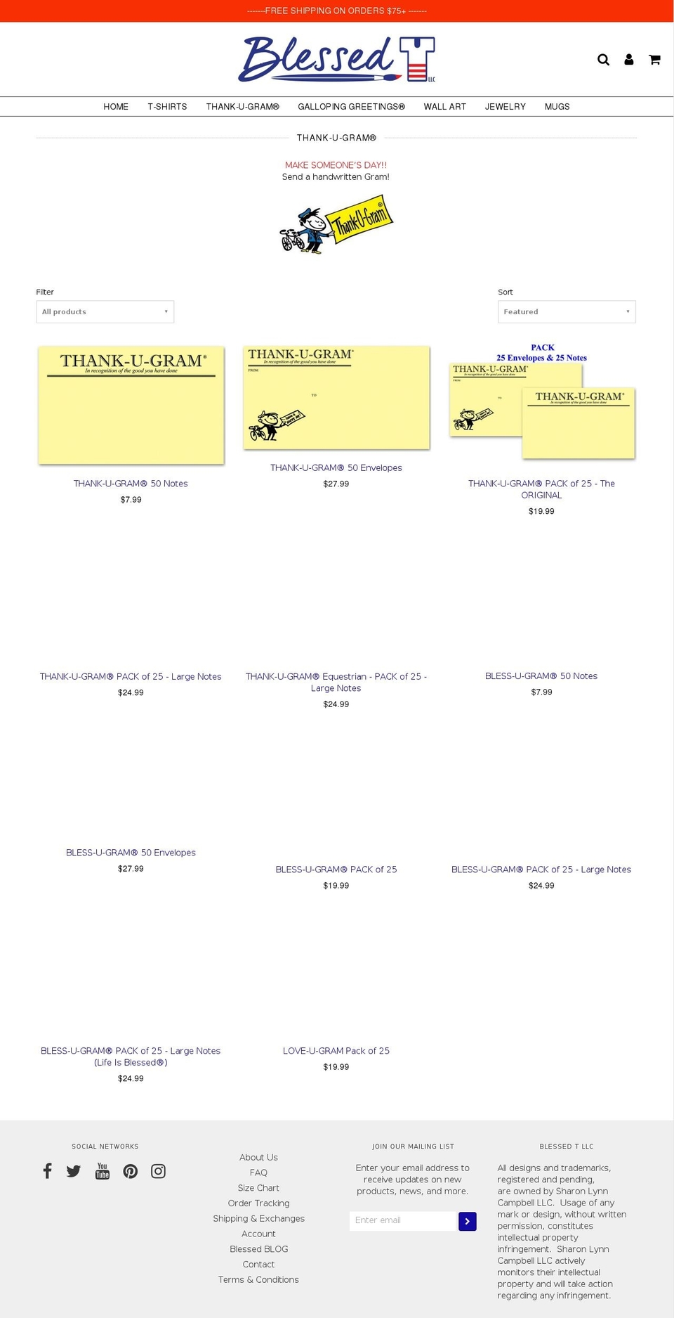 thankugram.com — Shopify storefront screenshot