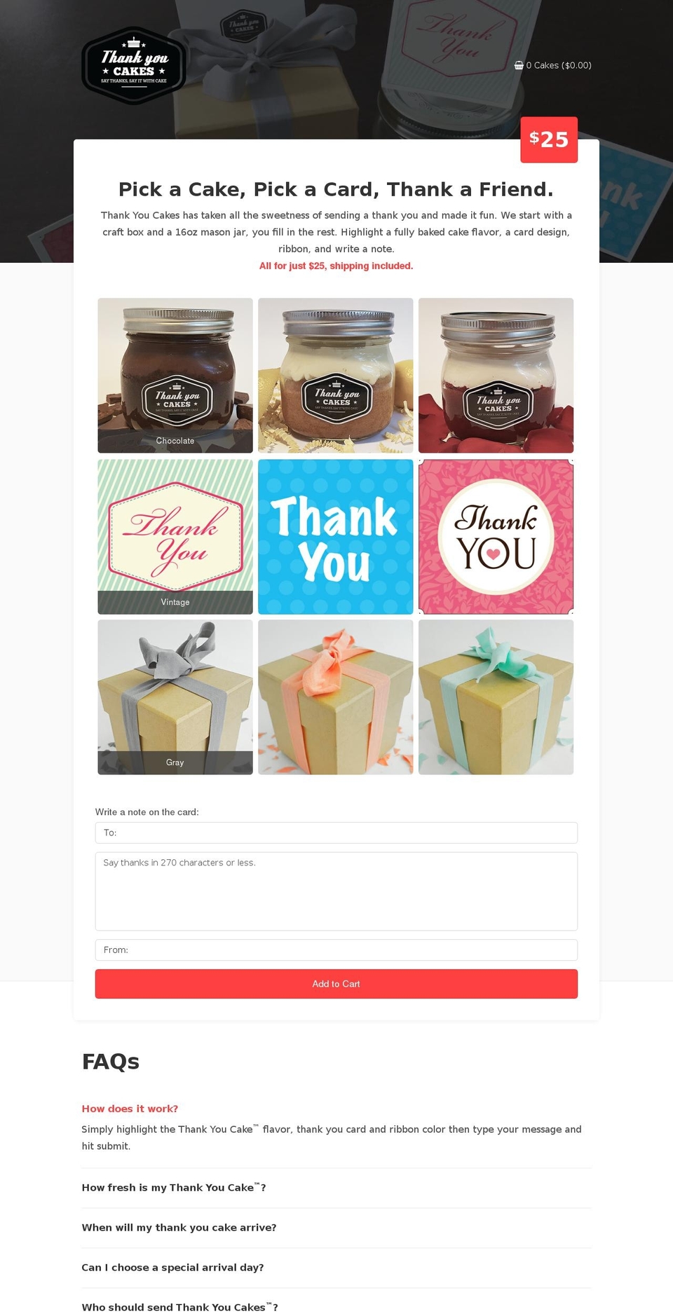 Thank You Cakes - v1.0 Shopify theme site example thankyoucake.com
