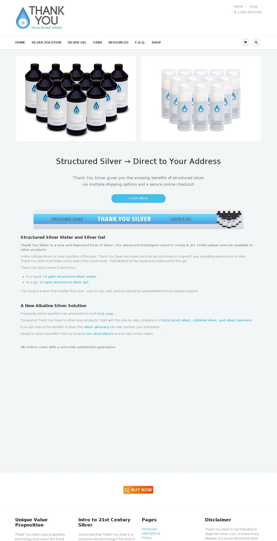 ShowTime Shopify theme site example thankyousilver.com
