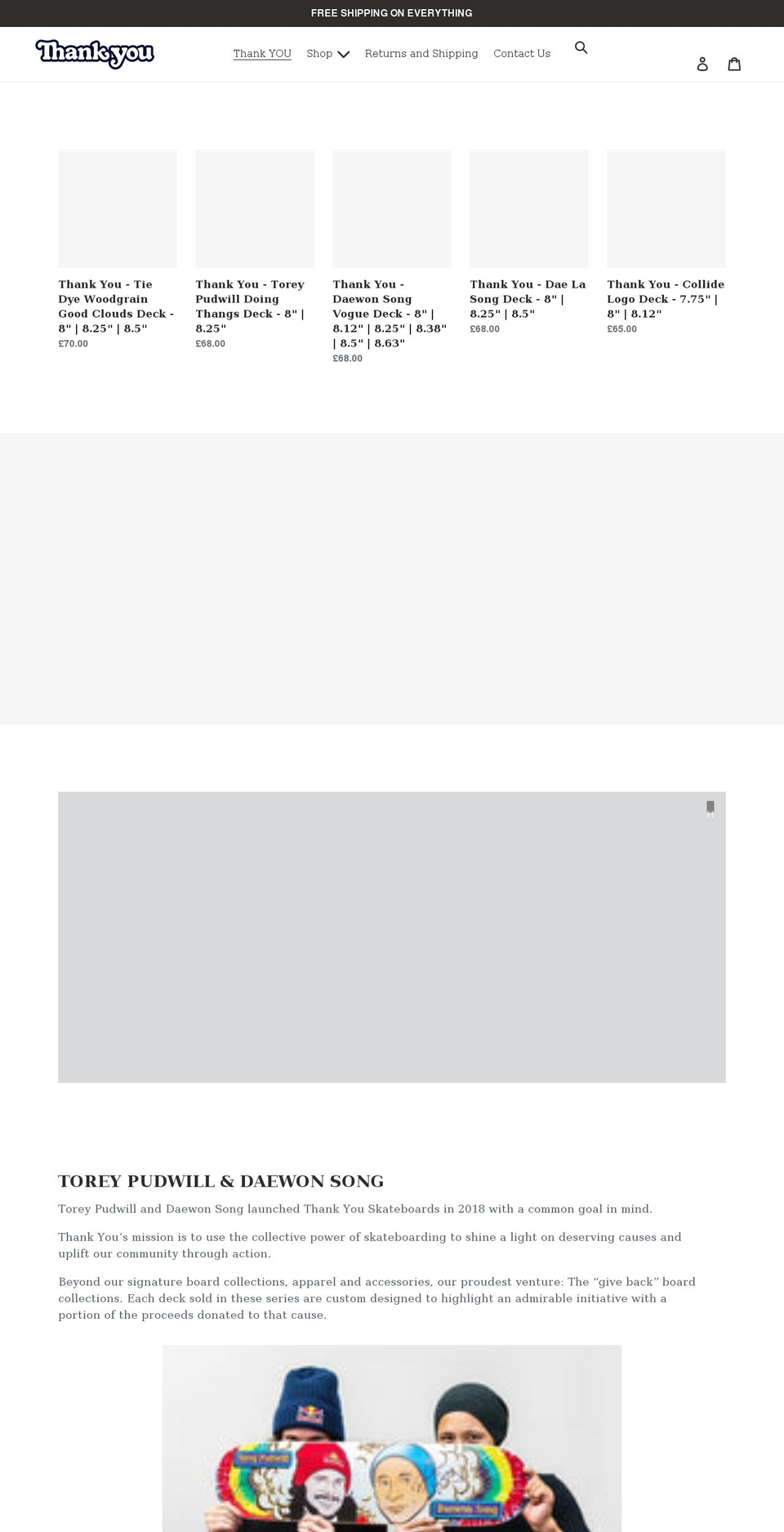 thankyouskateco.co.uk shopify website screenshot