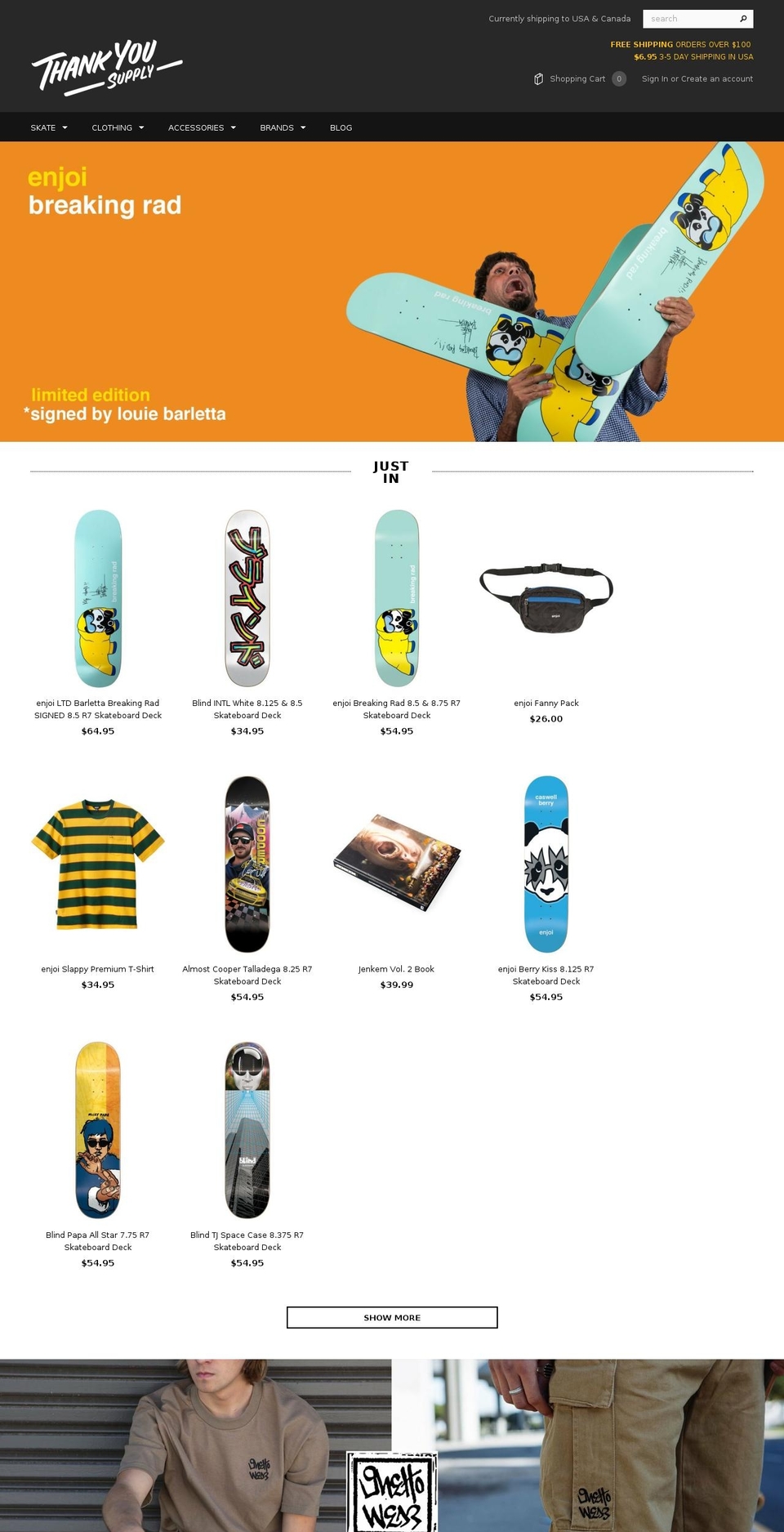 thankyousupply.com shopify website screenshot