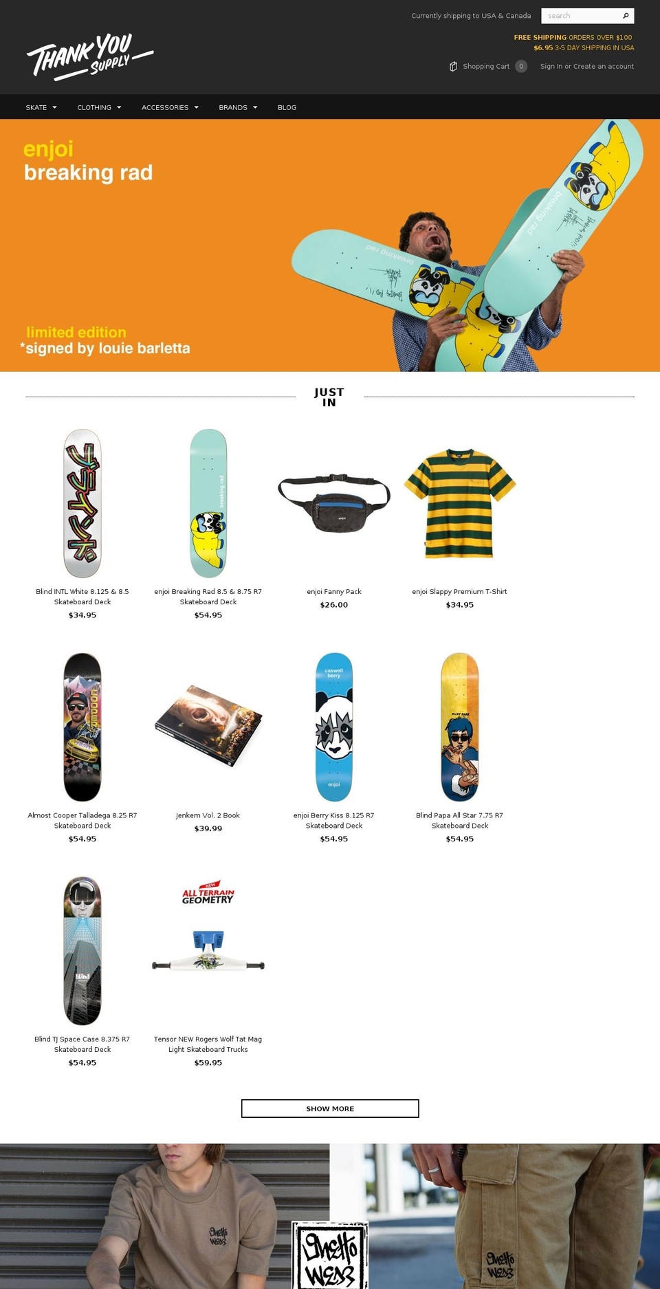 thankyousupply.net shopify website screenshot