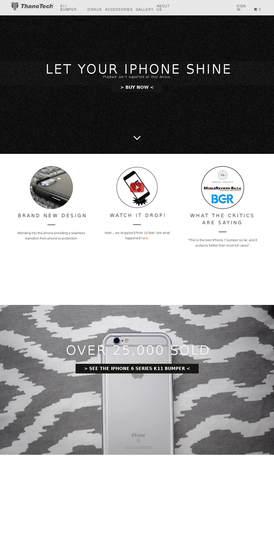 Black Friday Shopify theme site example thanotech.com