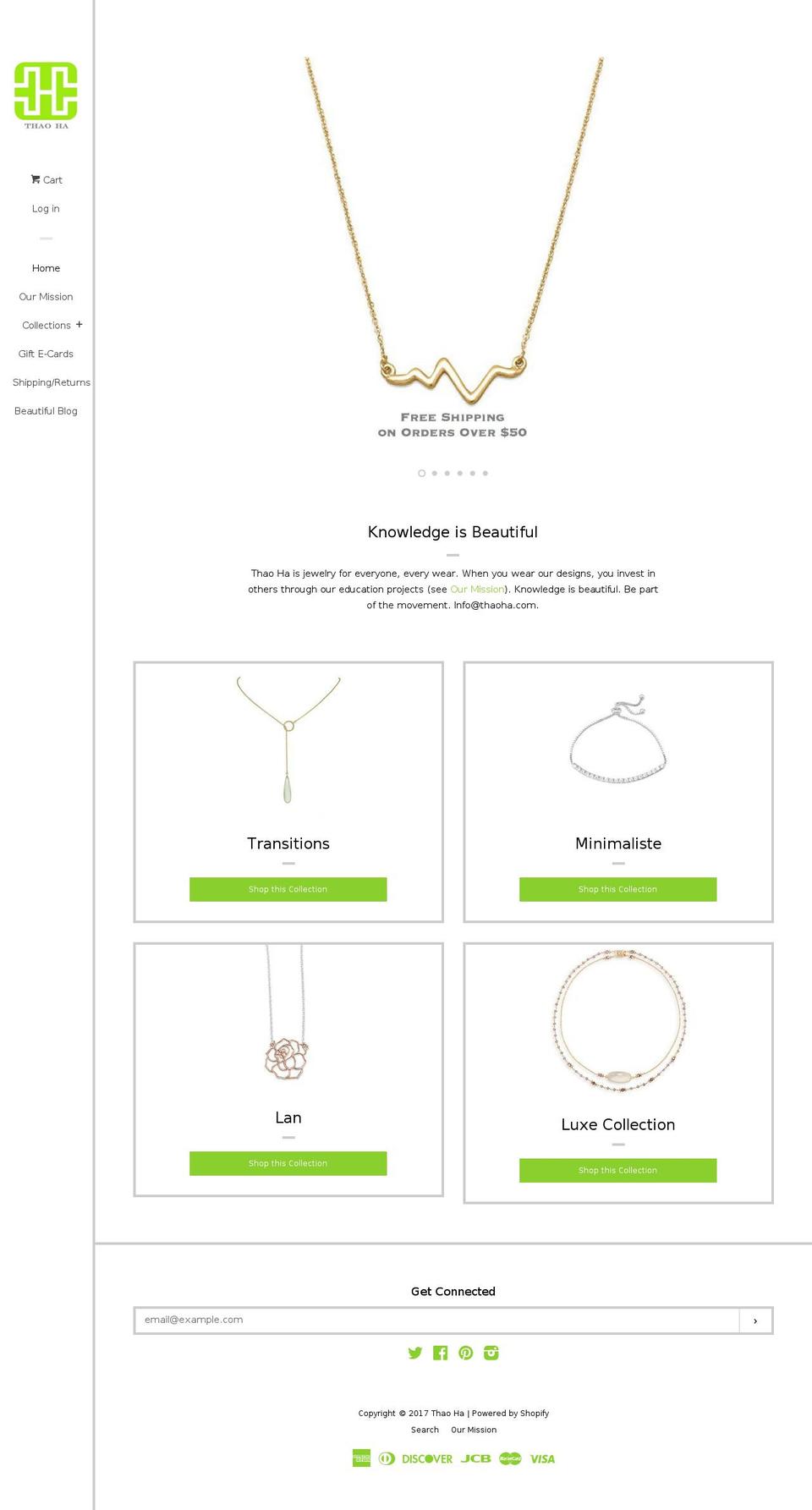 thaoha.com shopify website screenshot