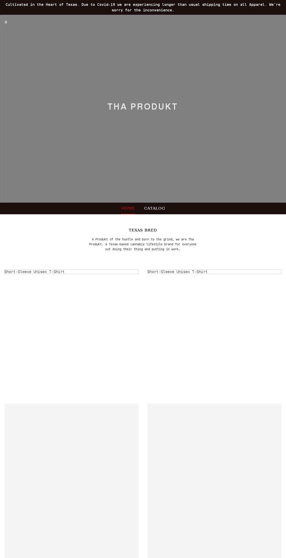 thaprodukt.com shopify website screenshot