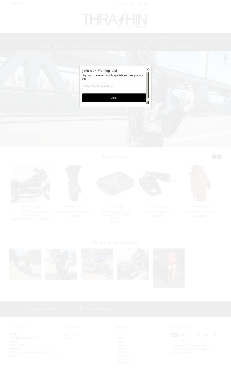 thashinsupply.com — Shopify storefront screenshot