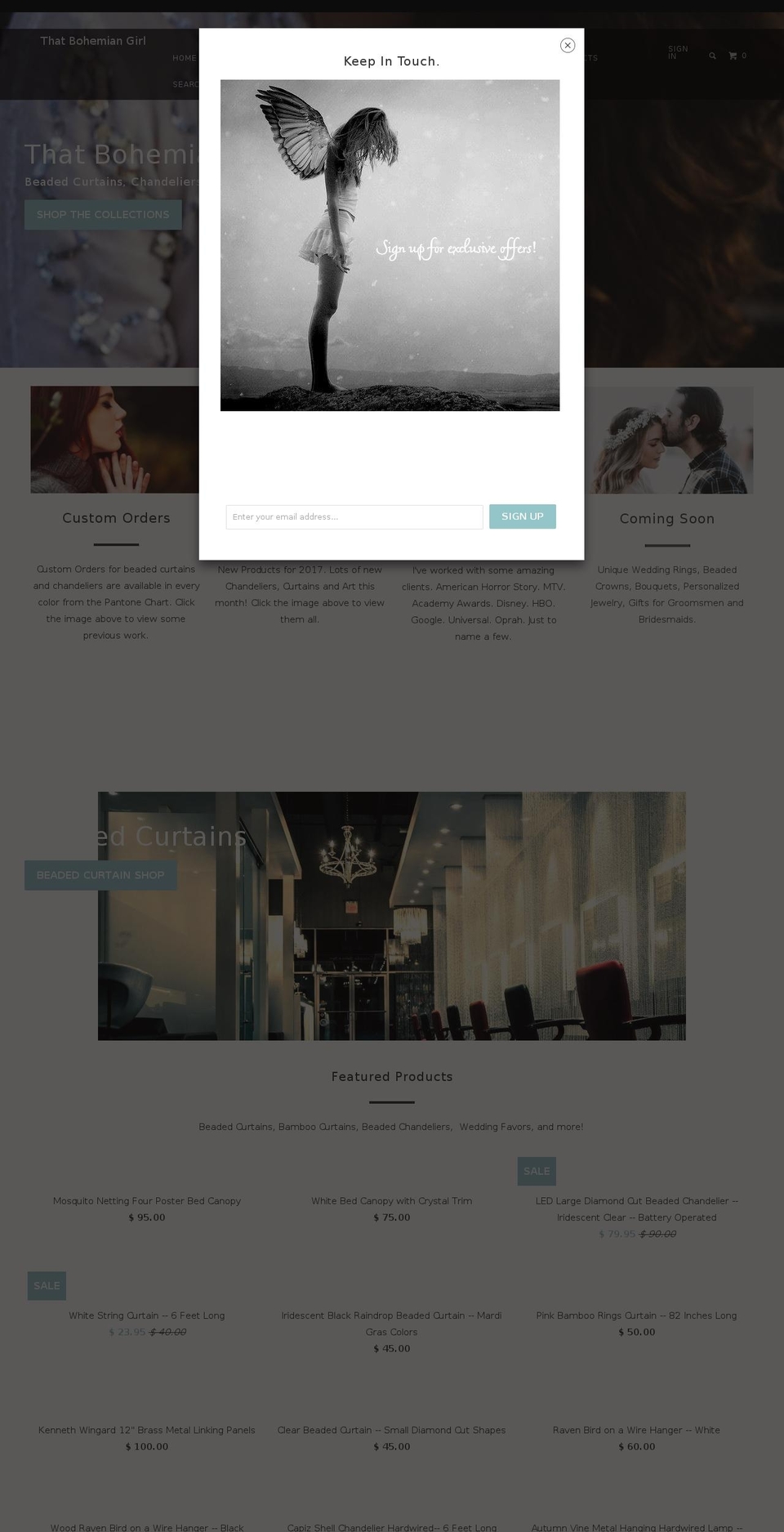 thatbohemiangirl.com shopify website screenshot