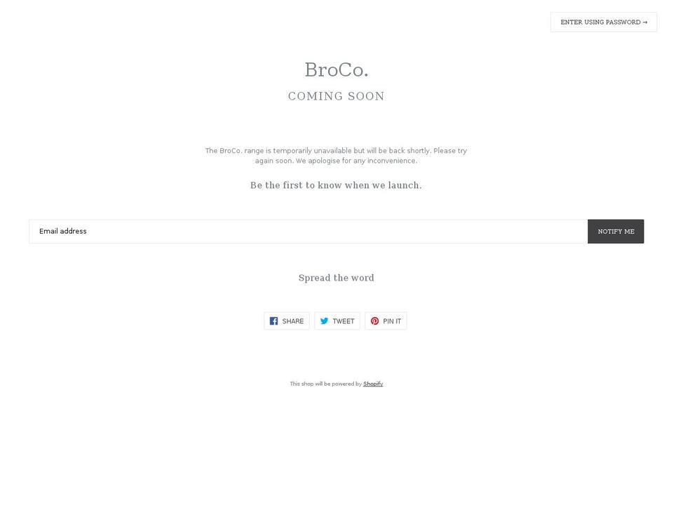thatbroco.com — Shopify storefront screenshot