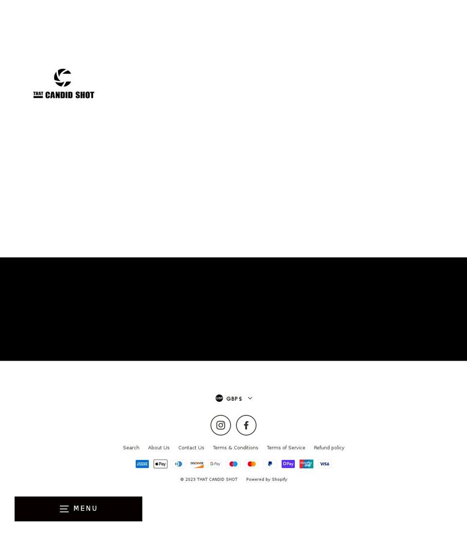 thatcandidshot.com shopify website screenshot
