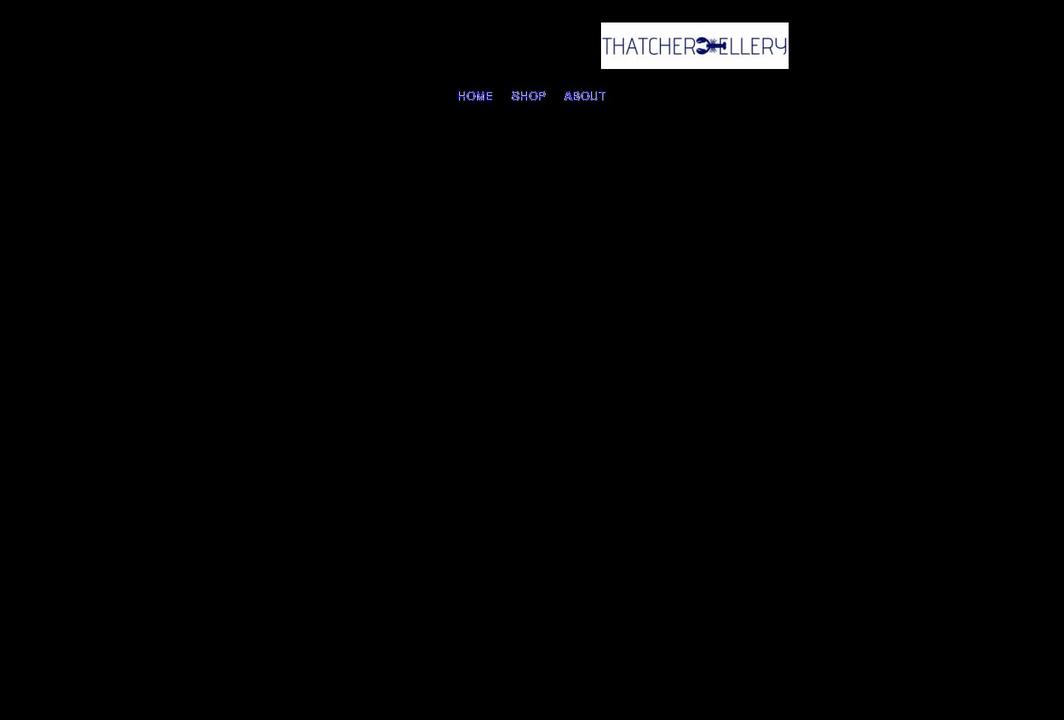 thatcherellery.com shopify website screenshot