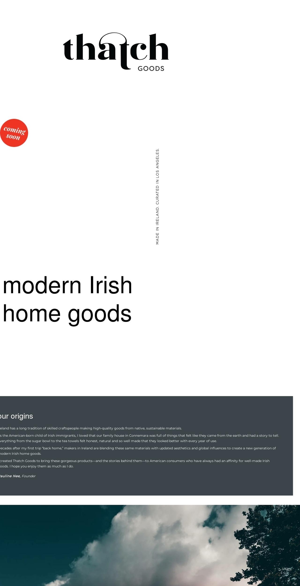 thatchgoods.com shopify website screenshot