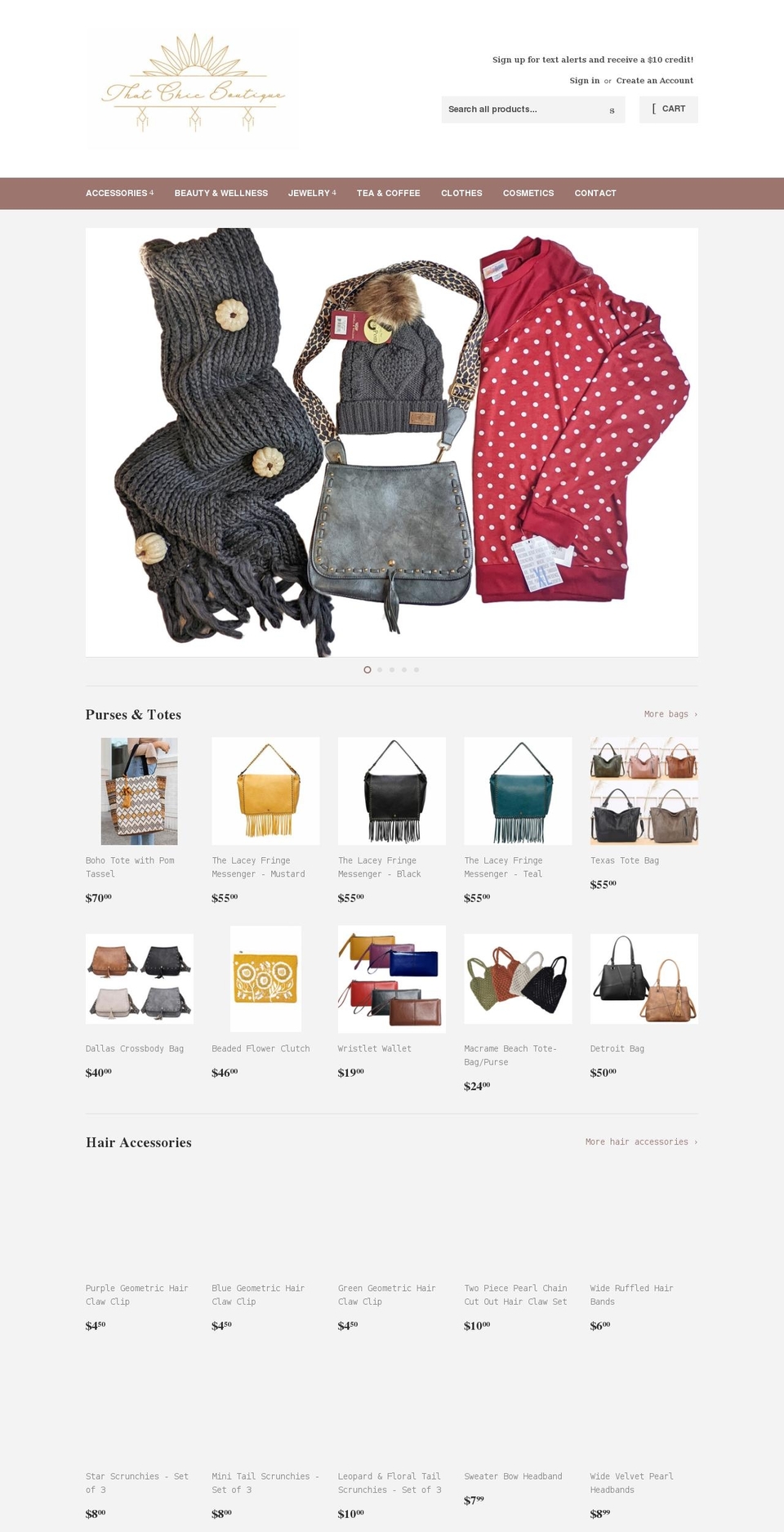 thatchicboutique.com shopify website screenshot
