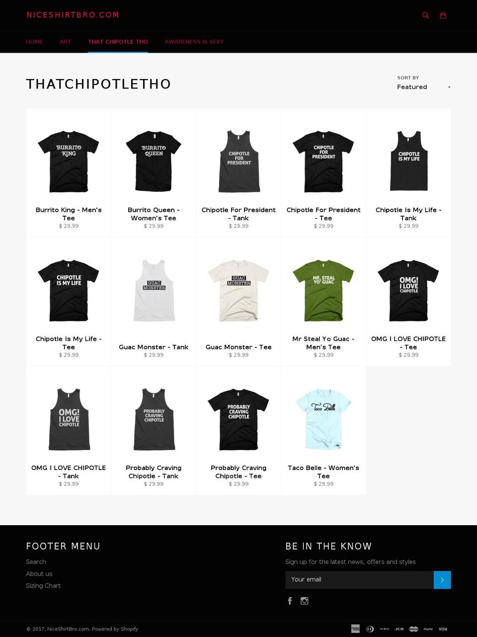 thatchipotletho.com shopify website screenshot