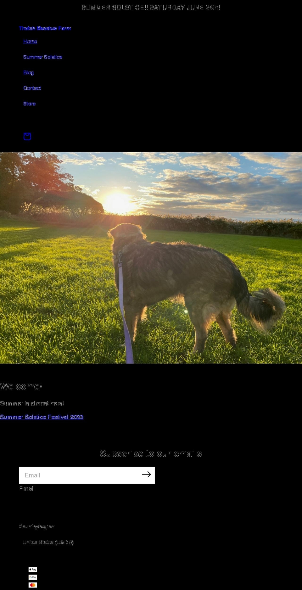 thatchmeadowfarm.com shopify website screenshot