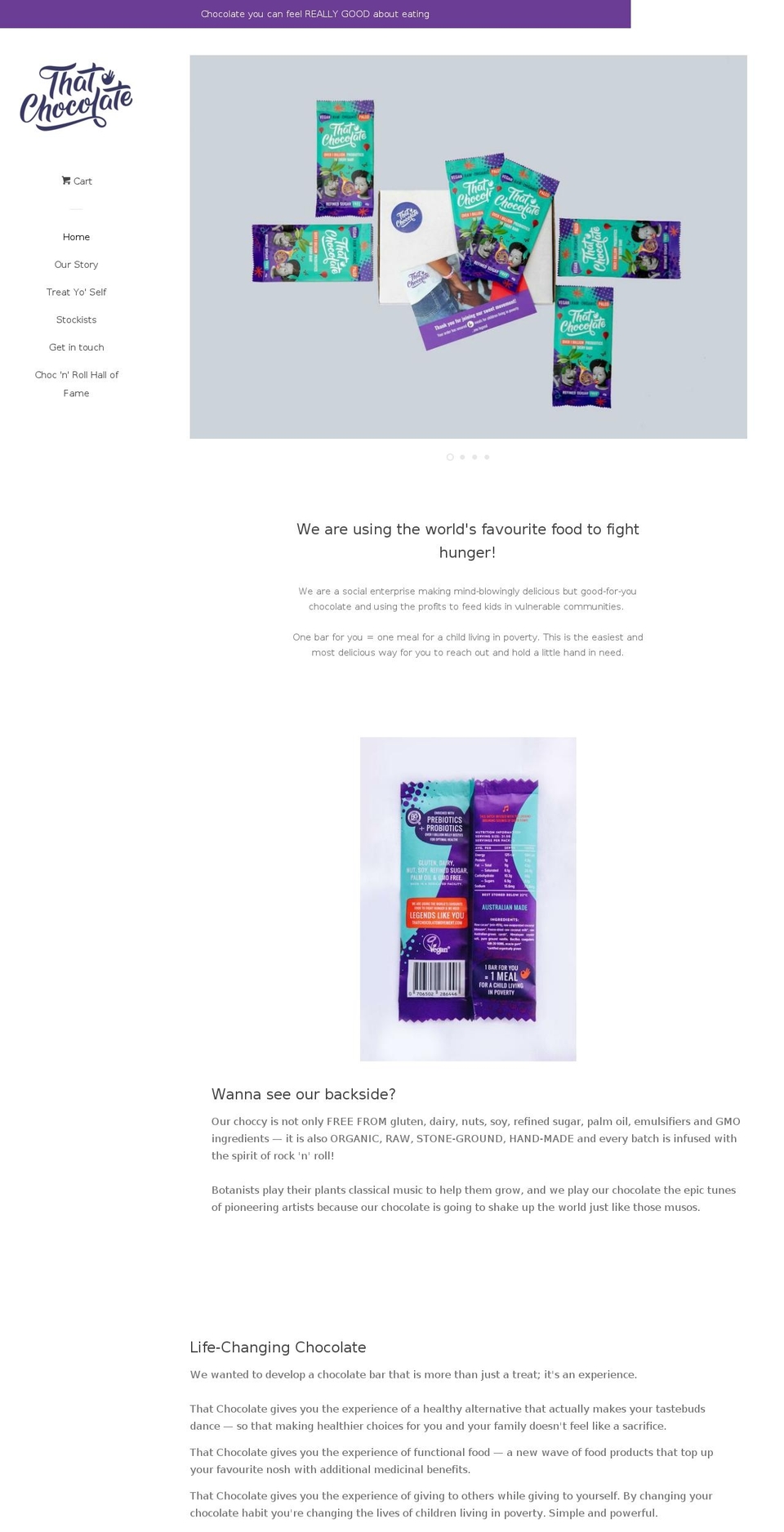 thatchocolatemovement.com shopify website screenshot