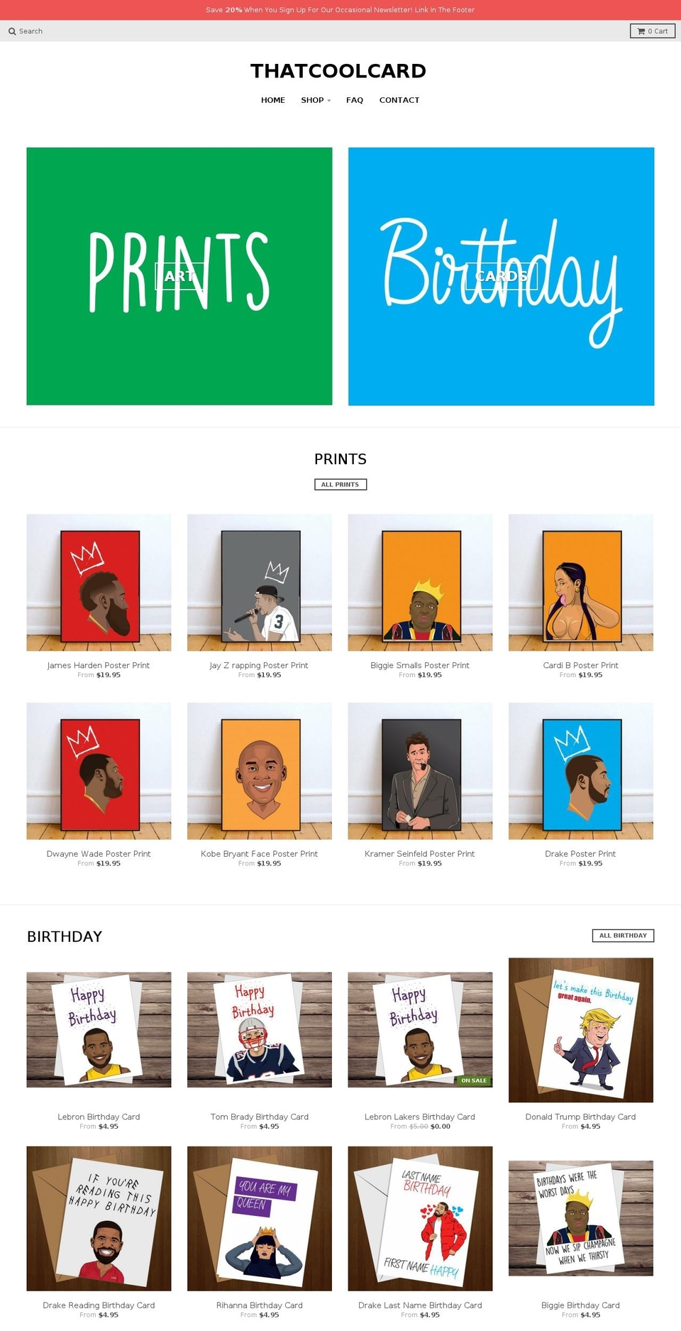 thatcoolcard.com — Shopify storefront screenshot