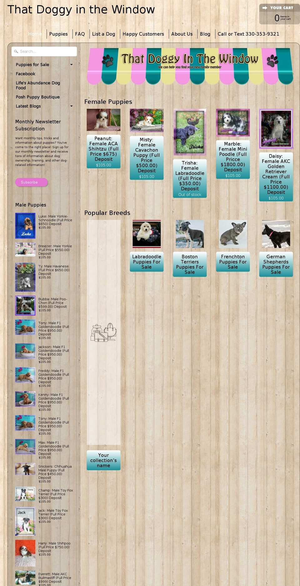 thatdoggie.com — Shopify storefront screenshot
