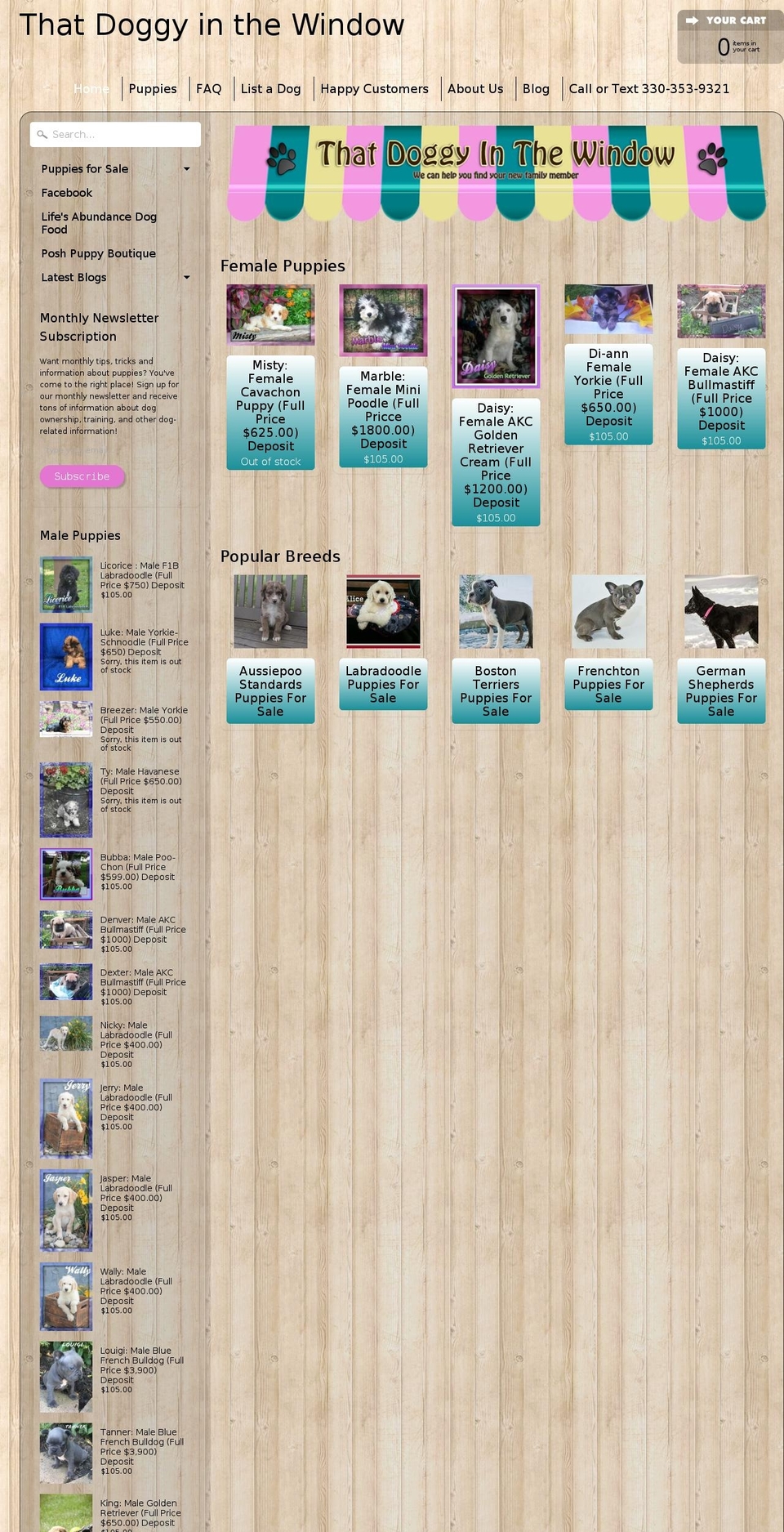 thatdoggy.com — Shopify storefront screenshot