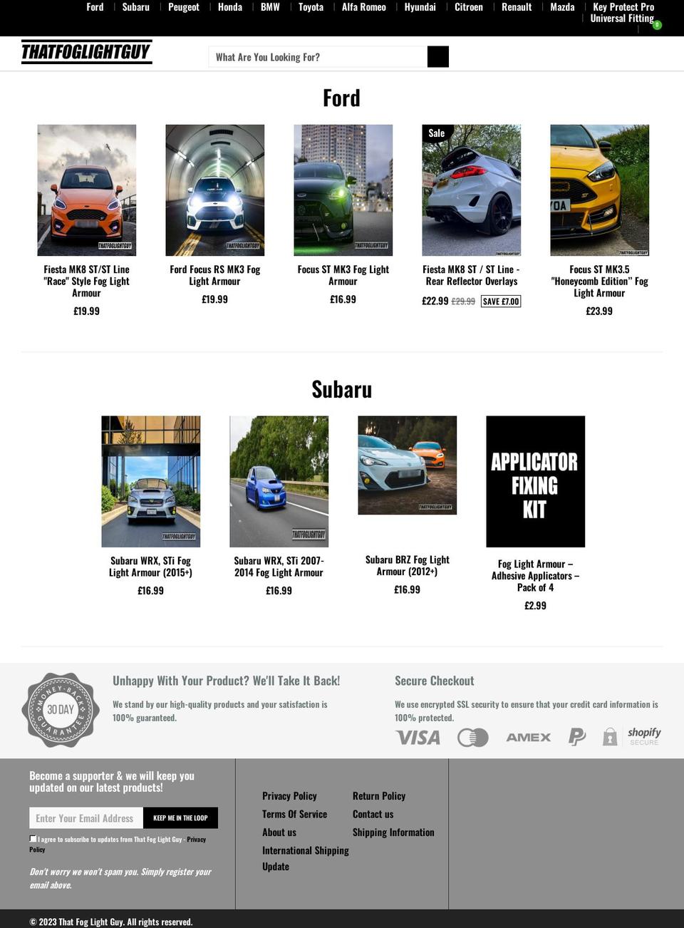 thatfoglightguy.com shopify website screenshot