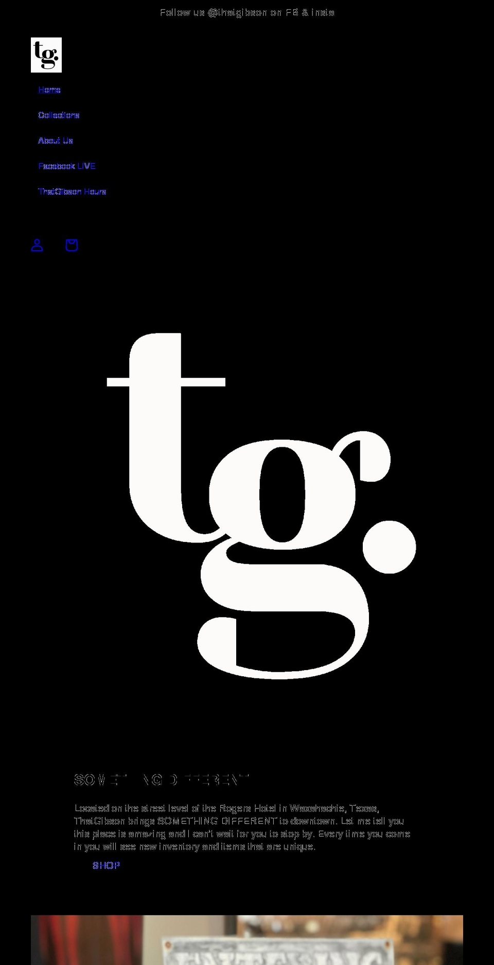 thatgibson.com shopify website screenshot