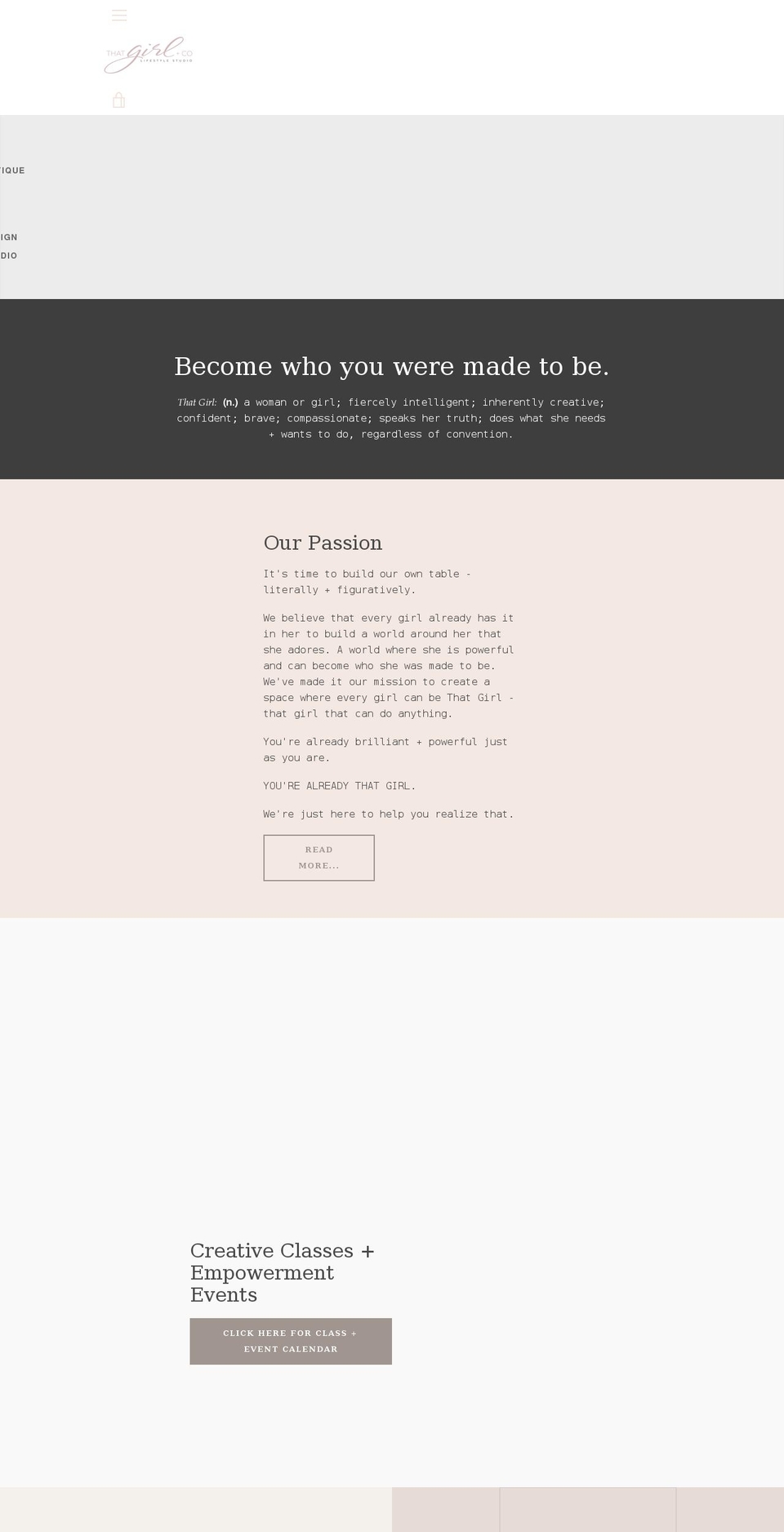 thatgirlandco.com shopify website screenshot