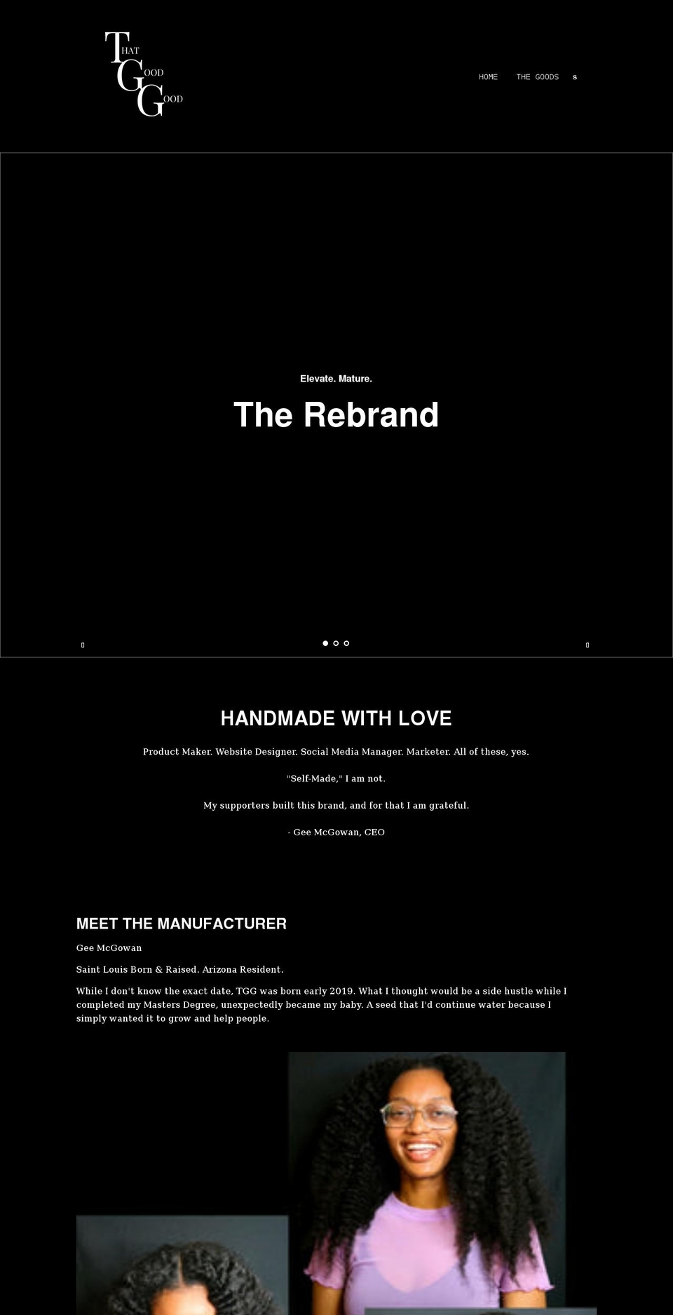 thatgoodgoodhs.com shopify website screenshot