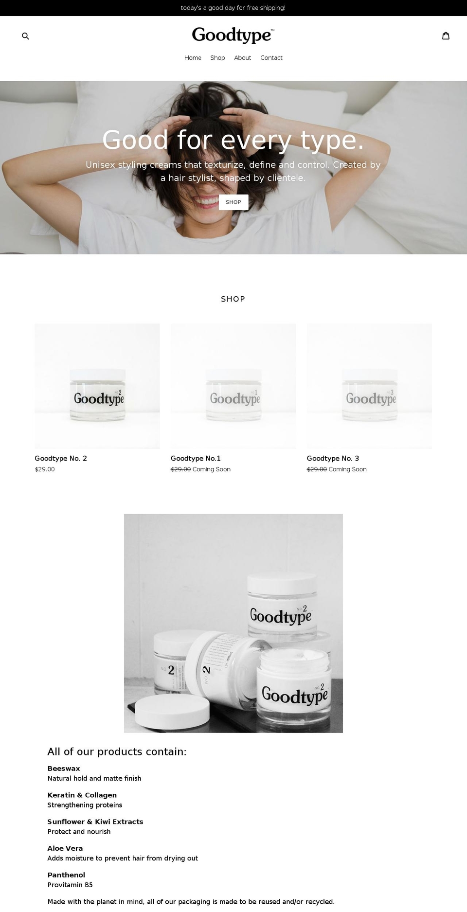 thatgoodtype.com shopify website screenshot