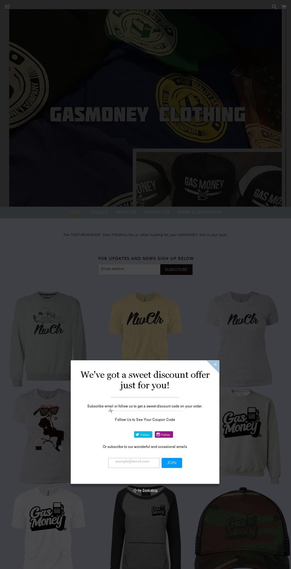 thathreadshop.com — Shopify storefront screenshot