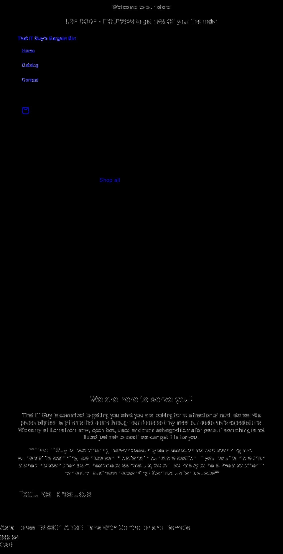 thatitguy.ca shopify website screenshot