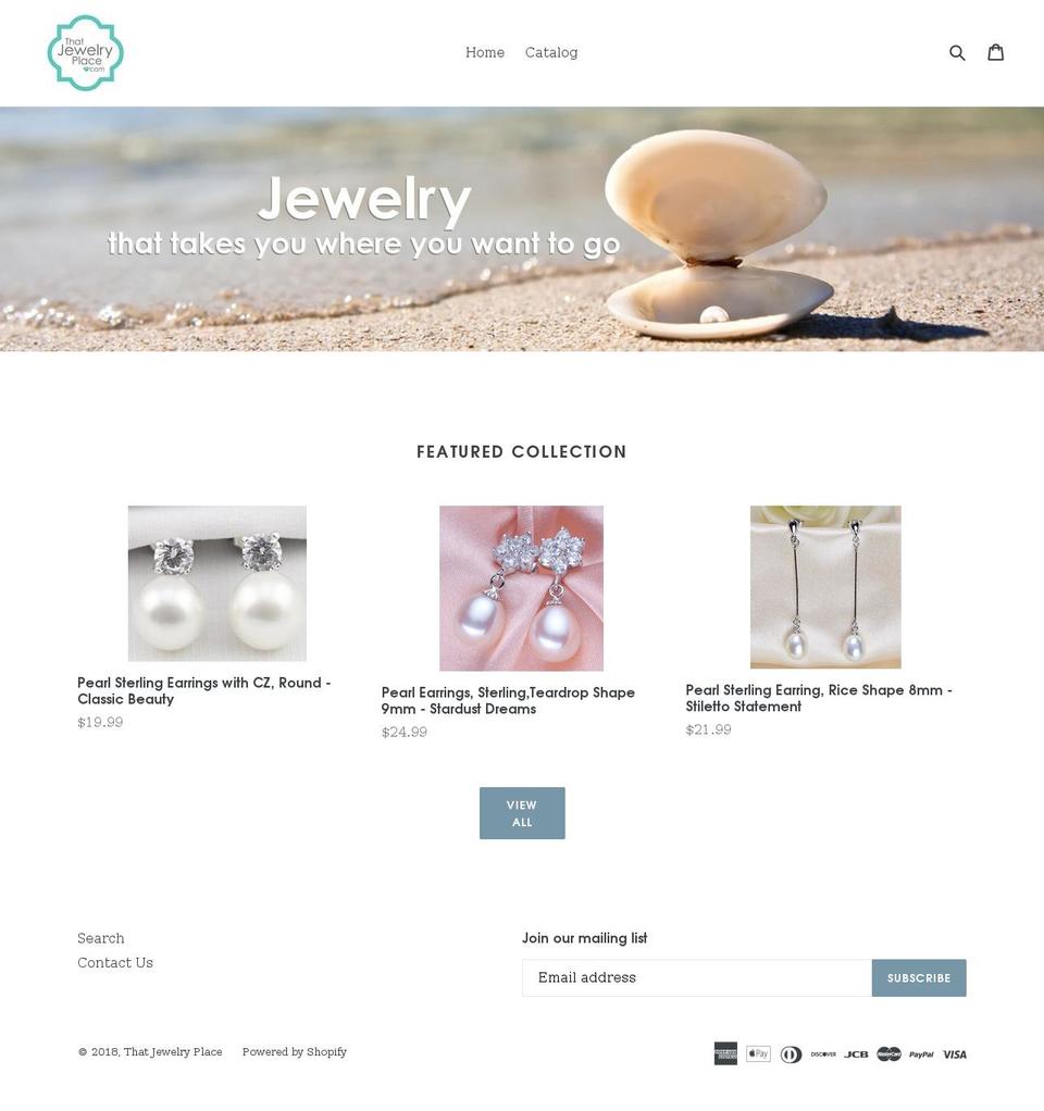 thatjewelryplace.com — Shopify storefront screenshot