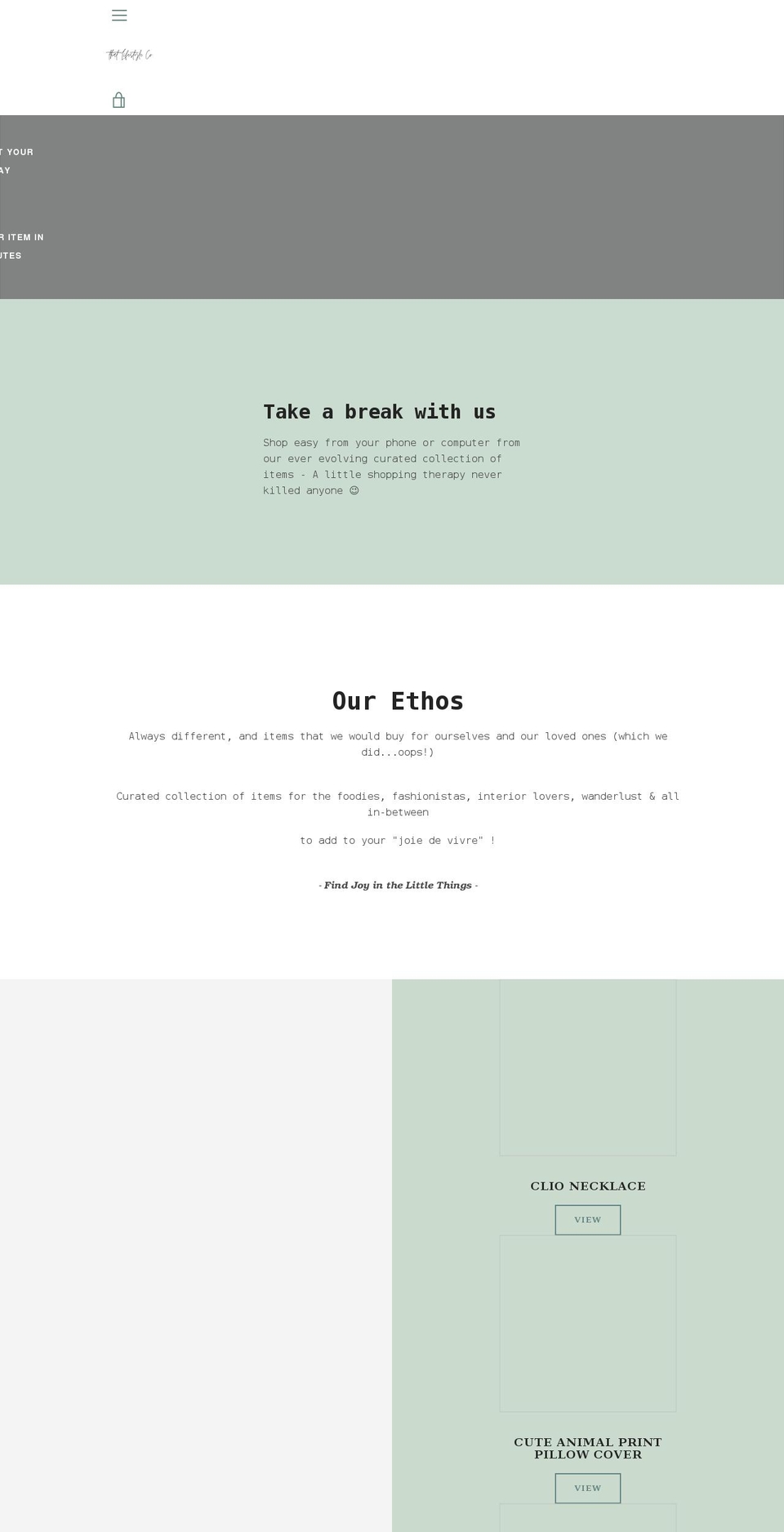 thatlifestyleco.com shopify website screenshot