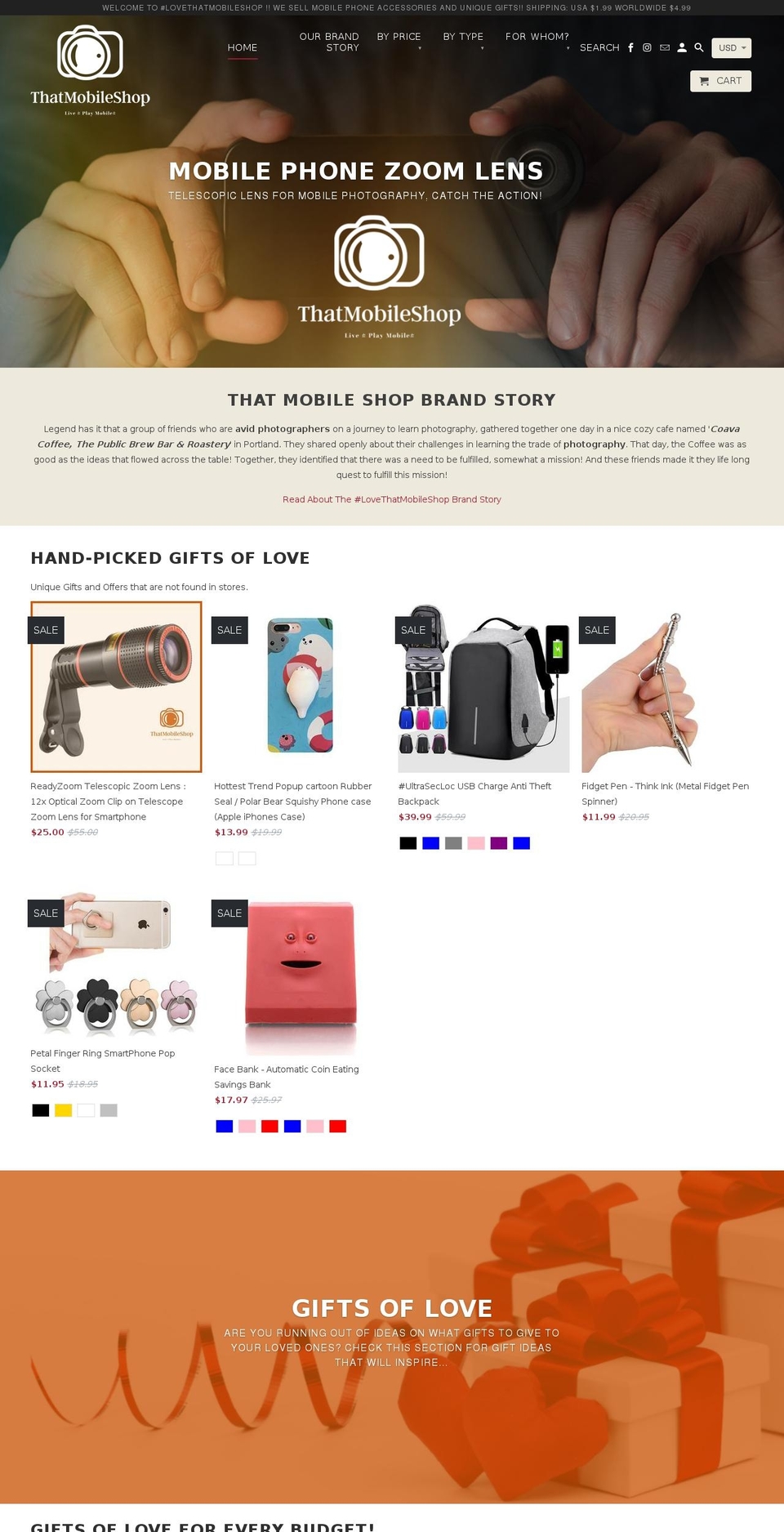 thatmobileshop.com — Shopify storefront screenshot