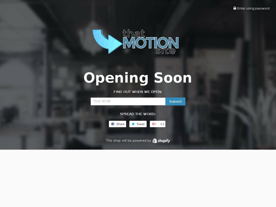 thatmotionsite.com — Shopify storefront screenshot
