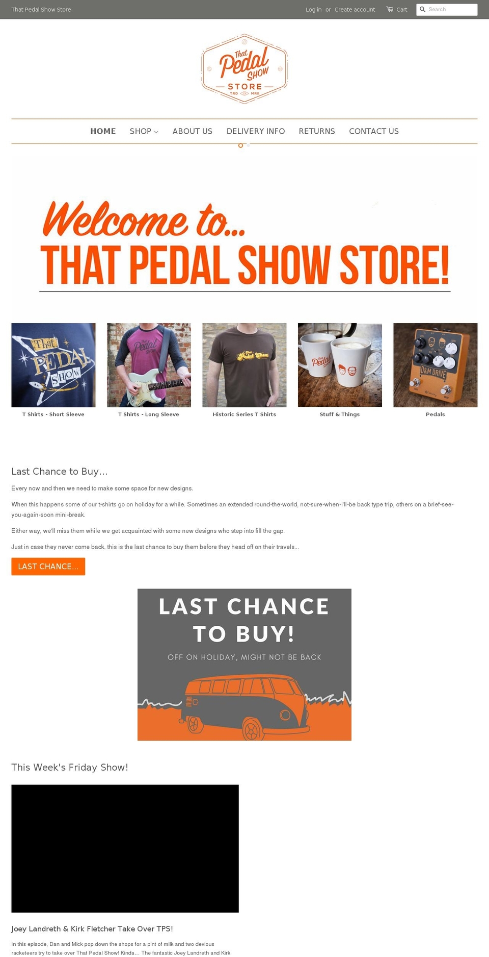 thatpedalshop.com shopify website screenshot