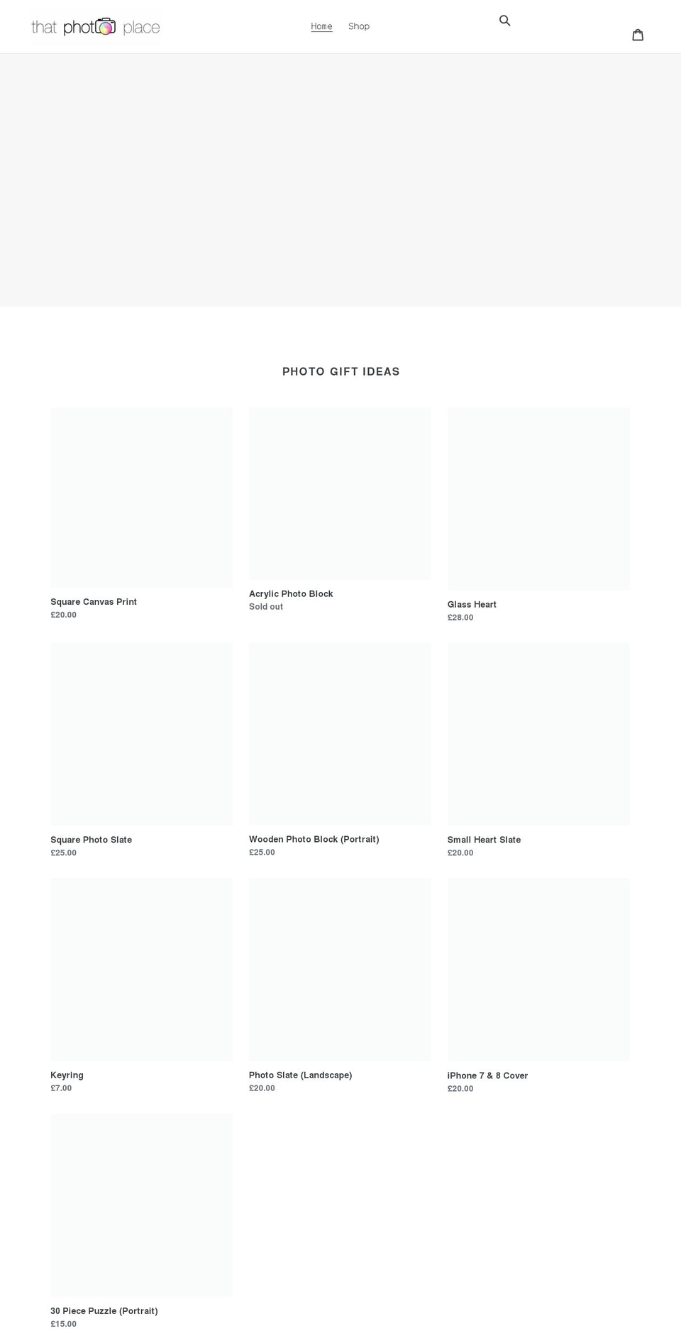 thatphotoplace.co.uk shopify website screenshot